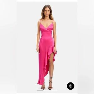 Bardot Pink Asymmetrical Dress